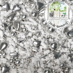 Confectionery topping Silver Wedding - 106 ml