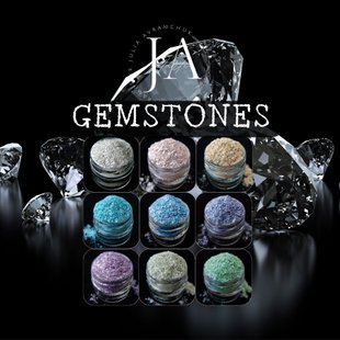 Набір харчових гліттерів GEMSNONES COLLECTION 9 шт N-58 фото