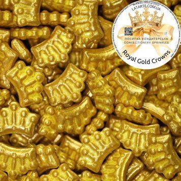 Confectionery topping Royal Gold Crowns - 106 ml P-202 photo