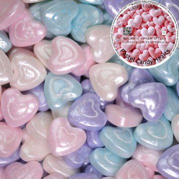 Confectionery topping Pastel Candy Hearts - 106 ml P-204 photo